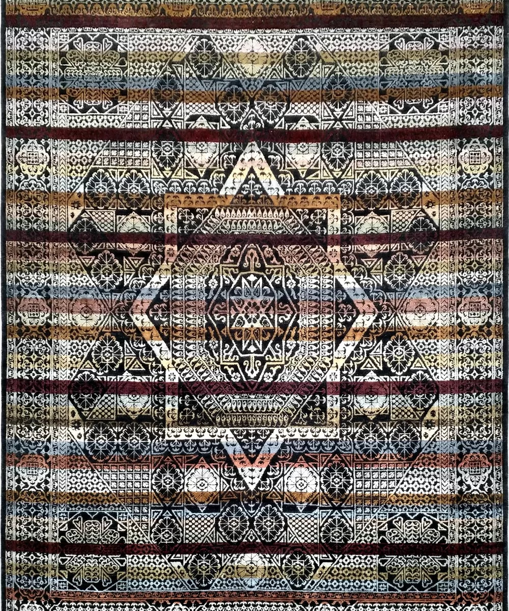 hand made mamlook design stripe rug