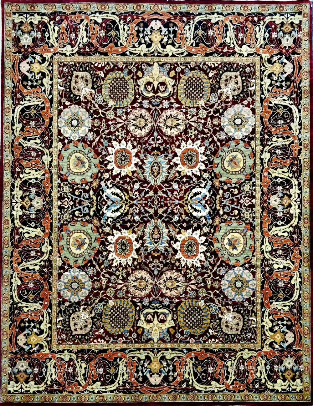 Hand Knotted Woolen Carpet - Rajasthan Rugs 6