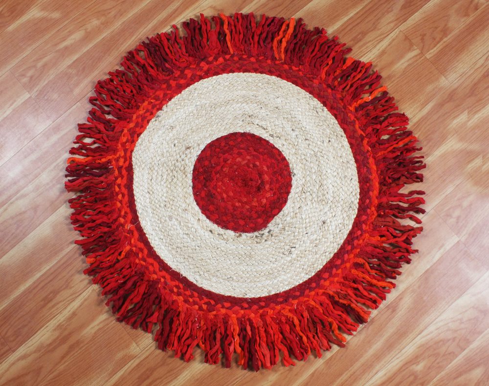 Outdoor Doormats Cotton Chindi Rug Indian Handmade Jute Area Rug Kitchen Kilim Woven Carpet Braded Floor Bohemian Jute Rug - Rajasthan Rugs 6