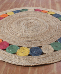 multicolor round jute rug indian handmade woven rug outdoor doormats floor rug kitchen dining room rug bohemian kilim rug