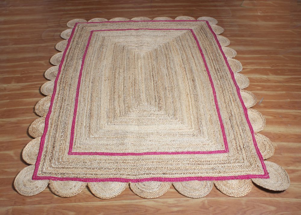 Indian Handmade Jute Area Rug Braided Woven Floor Rug Outdoor Doormats Kilim Rug Bohemian Kitchen Dining Room Rug Home Rug - Rajasthan Rugs 6