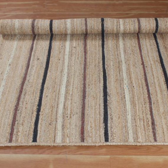 braided kilim woven rug indian handmade jute