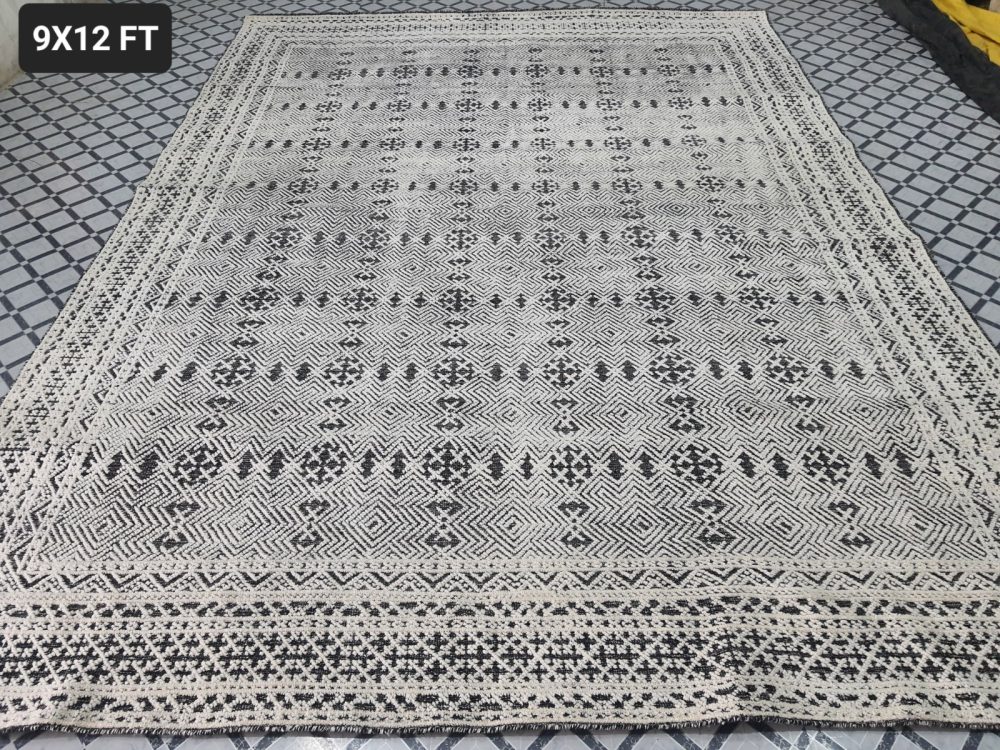 Non-Slip Floor Carpet | Handwoven Cotton Block Printed Area Rug for Bedroom, Office | Rug for Indoor Outdoor Spaces.. - Rajasthan Rugs 6