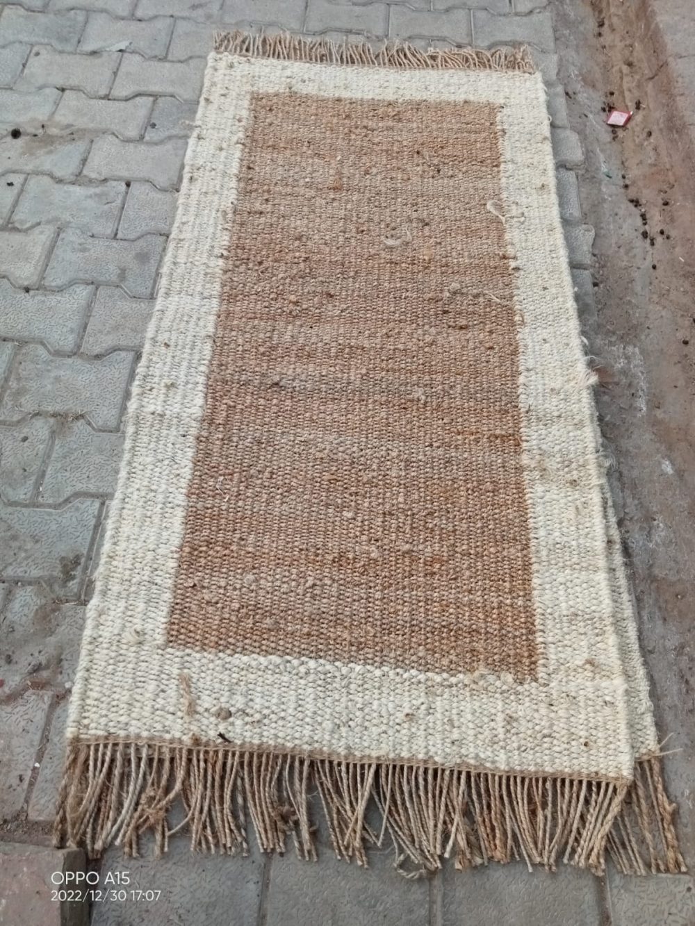 Natural Handmade Hemp Jute Runner Rug Vintage Hemp Rug For Living Kitchen Rug - Rajasthan Rugs 6