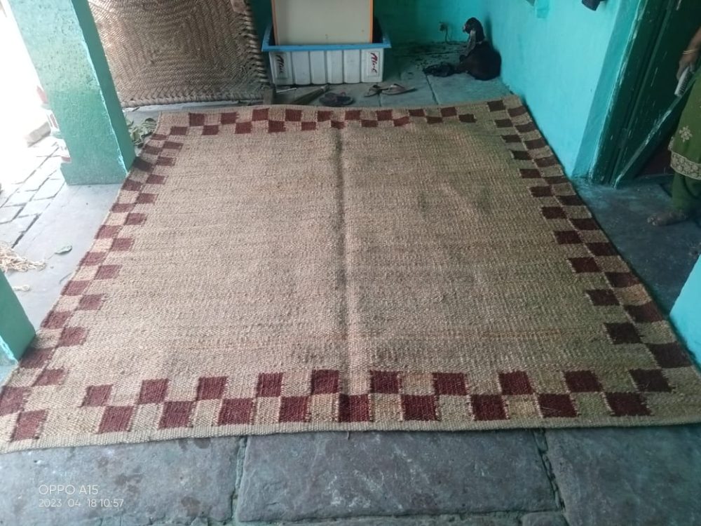 Green with beige Shade Area Rug Hand Braided Jute Runner Rug Large Area Rug Bohemian Rug Eco Rug - Rajasthan Rugs 6