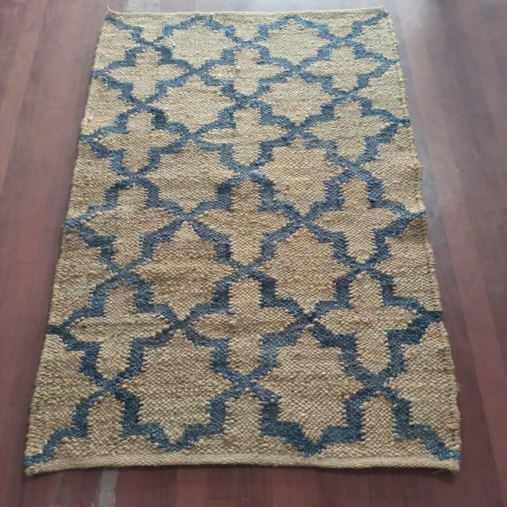 Handcrafted Jute Cotton Rug for Stylish Living Room Floors - Rajasthan Rugs 6